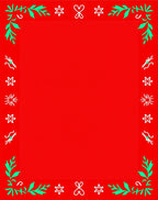 Red Green White Holiday Border Rug