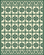 Classic Floral Lattice Geometric Design Rug