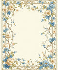 Ornate Floral Vine Pattern Rug