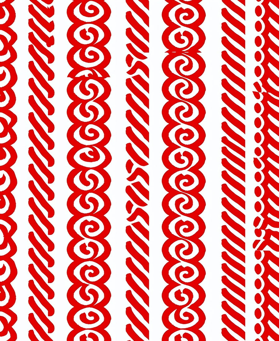 Bold Red Vertical Stripe Collection Rug