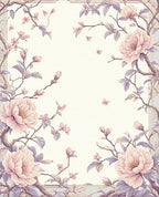 Delicate Blossom Floral Pattern Art Rug
