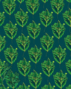 Emerald Leaf Pattern Design Rug
