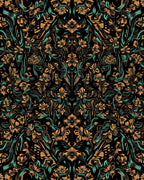 Intricate Floral Symmetry Pattern Rug