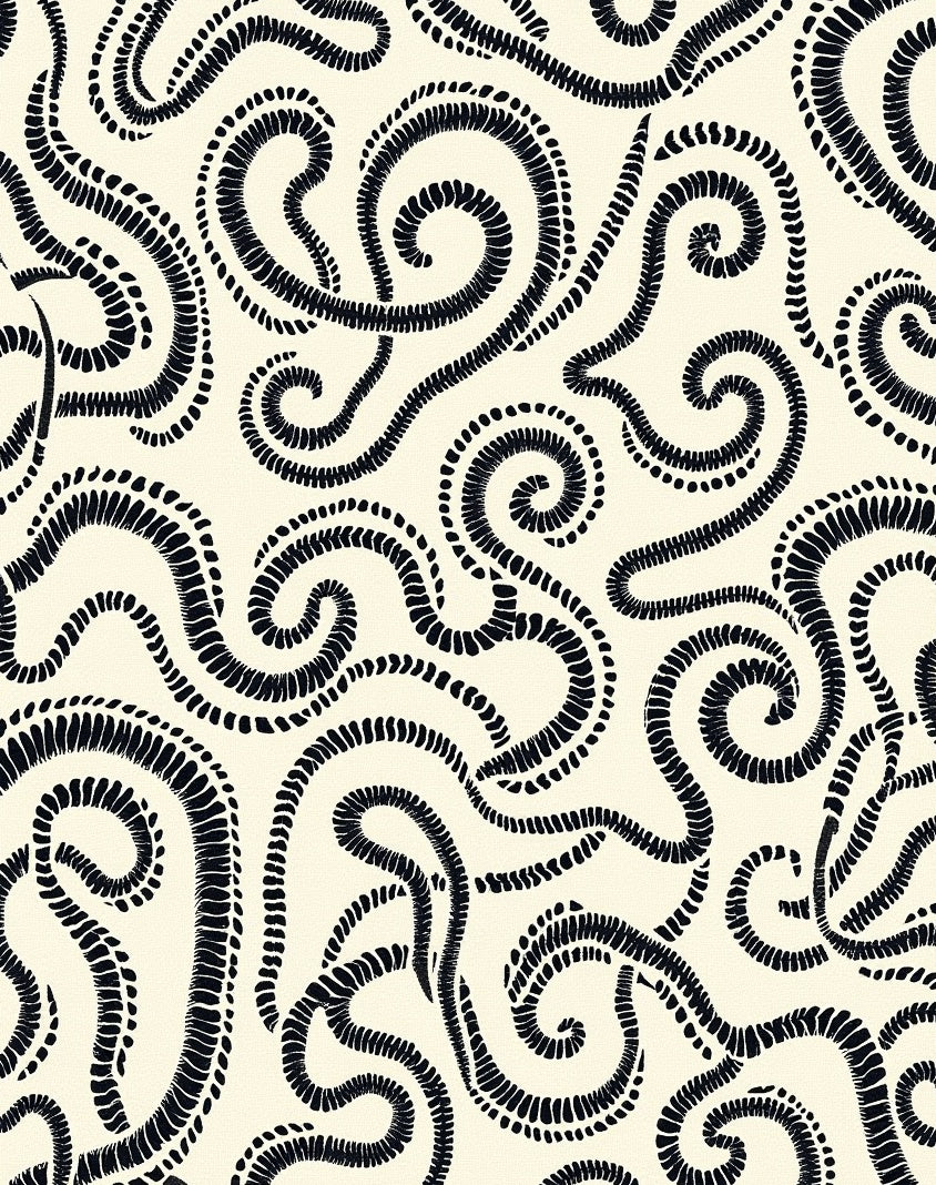 Swirling Linear Dot Pattern Rug