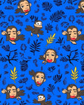 Playful Monkey Jungle Pattern Rug