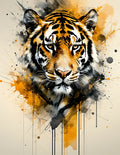 Wild Tiger Splash 2 Tone Pattern Rug