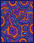 Vibrant Wavy Funky Doodle Rug