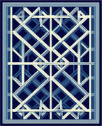 Geometric Lattice Pattern Rug