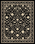 Classic Floral Scroll Work Design Rug