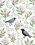 Charming Birds and Blossoms Pattern Rug