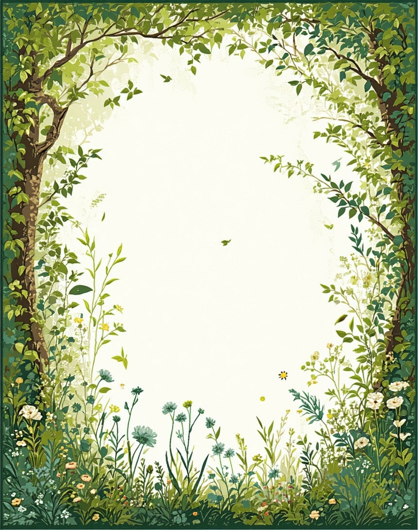 Enchanted Forest Floral Vines Rug