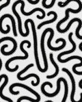 Black Organic Winding Lines Rug