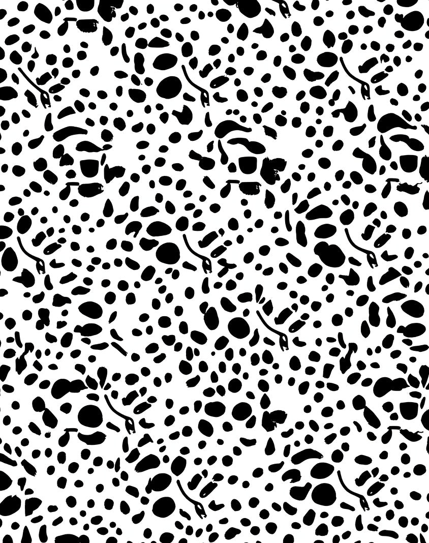 Dalmatian Spot And Swirl Pattern Rug