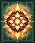 Radiant Mandala Floral Pattern Rug