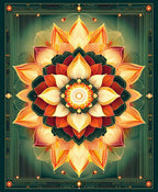 Radiant Mandala Floral Pattern Rug