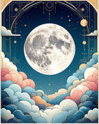 Dreamy Moon Cloud Arch Design Rug
