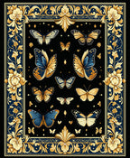 Ornate Butterfly Floral Artistry Rug