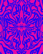 Abstract Blue and Pink Swirl Pattern Rug