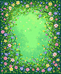Whimsical Vines And Floral Garden Rug