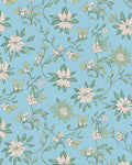 White Floral Vine Botanical Pattern Rug