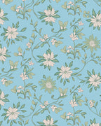 White Floral Vine Botanical Pattern Rug
