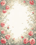 Vintage Rose Garden Floral Design Rug