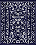 Classic Floral Vine Border Rug