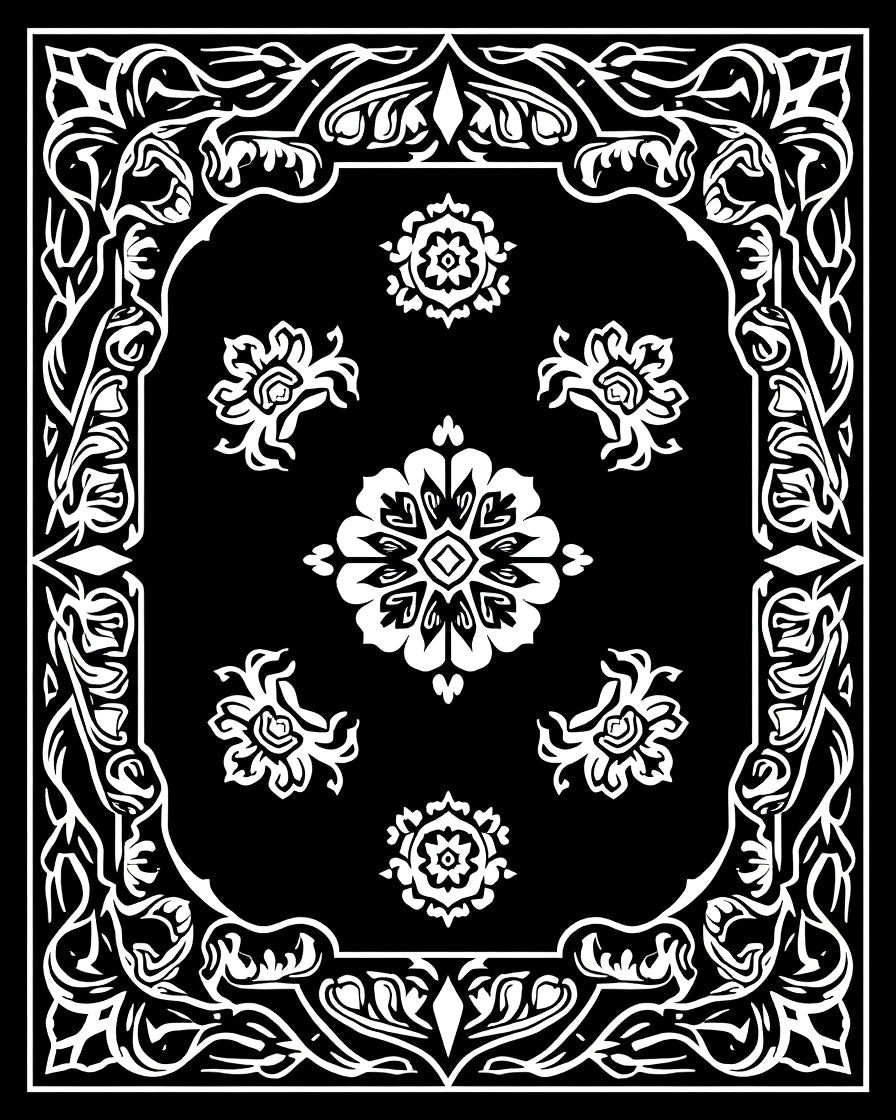 Bold Paisley Floral Pattern Rug