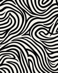 Black and White Swirling Lines Rug