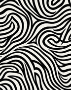 Black and White Swirling Lines Rug