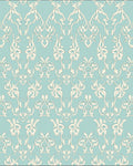 Ethereal Floral Scroll Patterned Rug
