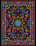 Vibrant Psychedelic Swirls Pattern Rug