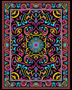 Vibrant Psychedelic Swirls Pattern Rug