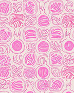 Abstract Pink Organic Shape Pattern Rug