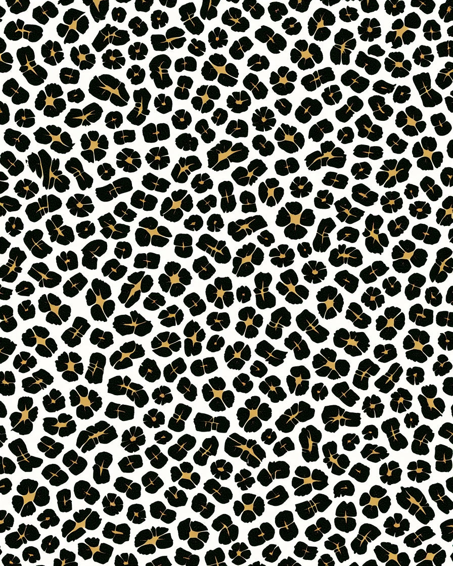 Bold Black Gold Animal Print Rug