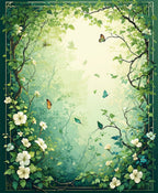 Enchanted Forest Butterflies Blossoms Rug