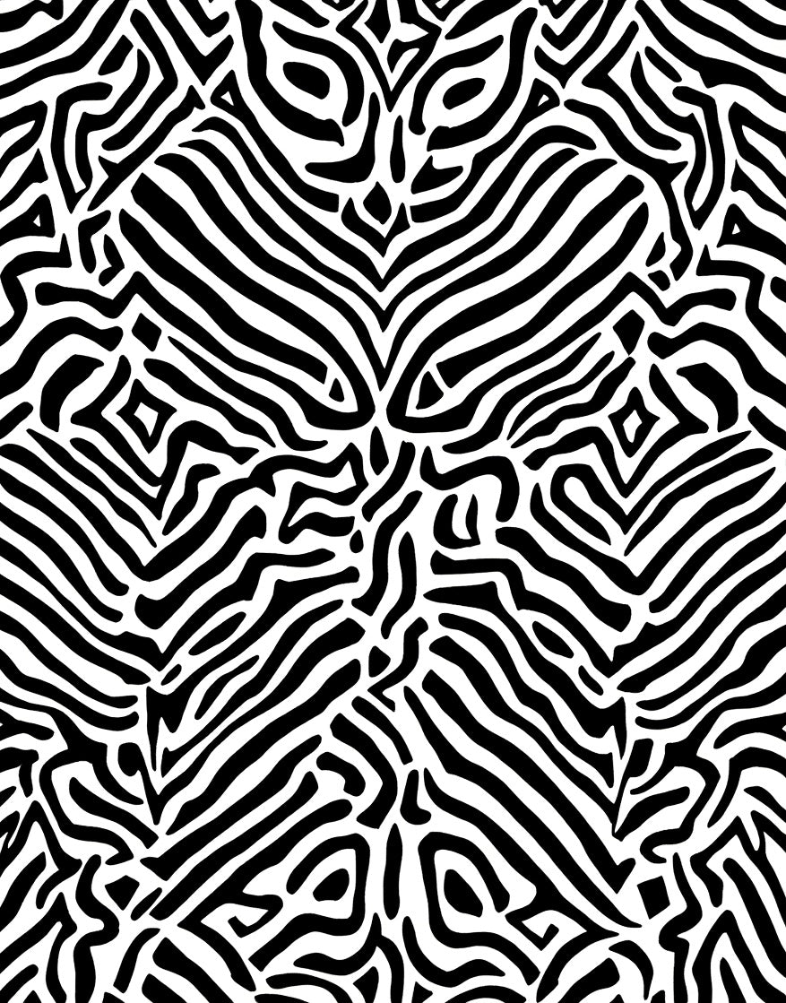 Bold Black White Abstract Pattern Rug