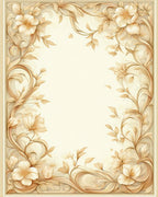 Ornate Floral Vine Accents Rug