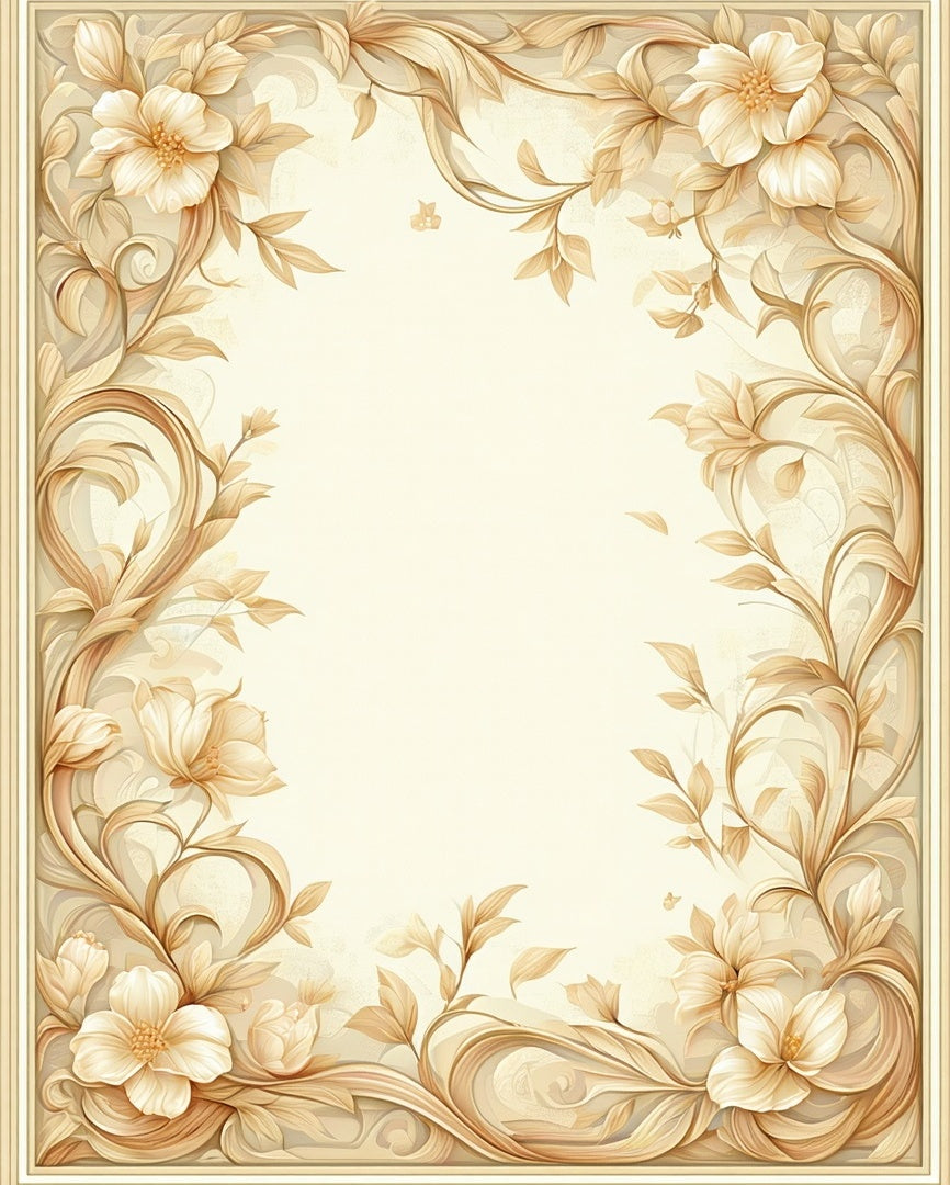 Ornate Floral Vine Accents Rug