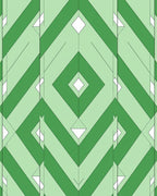 Emerald Green Layered Diamond Rug