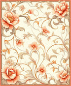 Elegant Floral Scrollwork Pattern Rug