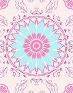 Pastel Mandala Bloom Pattern Rug