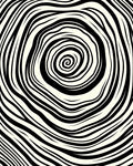 Bold Swirls Black Cream Pattern Rug