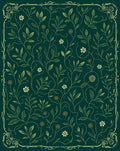 Whimsical Floral Botanical Vines Design Rug