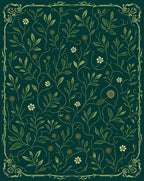 Whimsical Floral Botanical Vines Design Rug