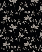 Subtle Gray Leaf Pattern Design Rug