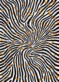 Bold Zebra Print With Orange Dots Rug