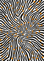 Bold Zebra Print With Orange Dots Rug