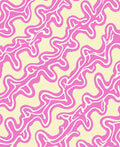 Abstract Pink Wavy Swirl Pattern Rug