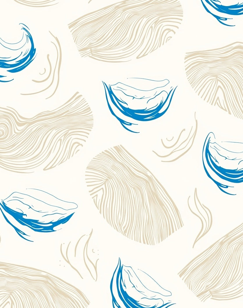 Abstract Wood Grain Blue Swirls Design Rug